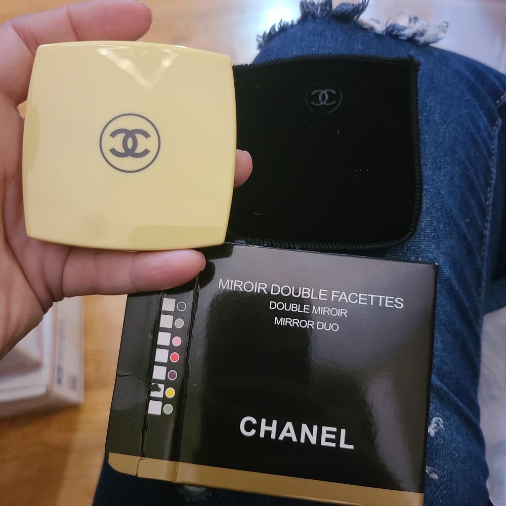 Chanel Yellow Double Mirror Compact
